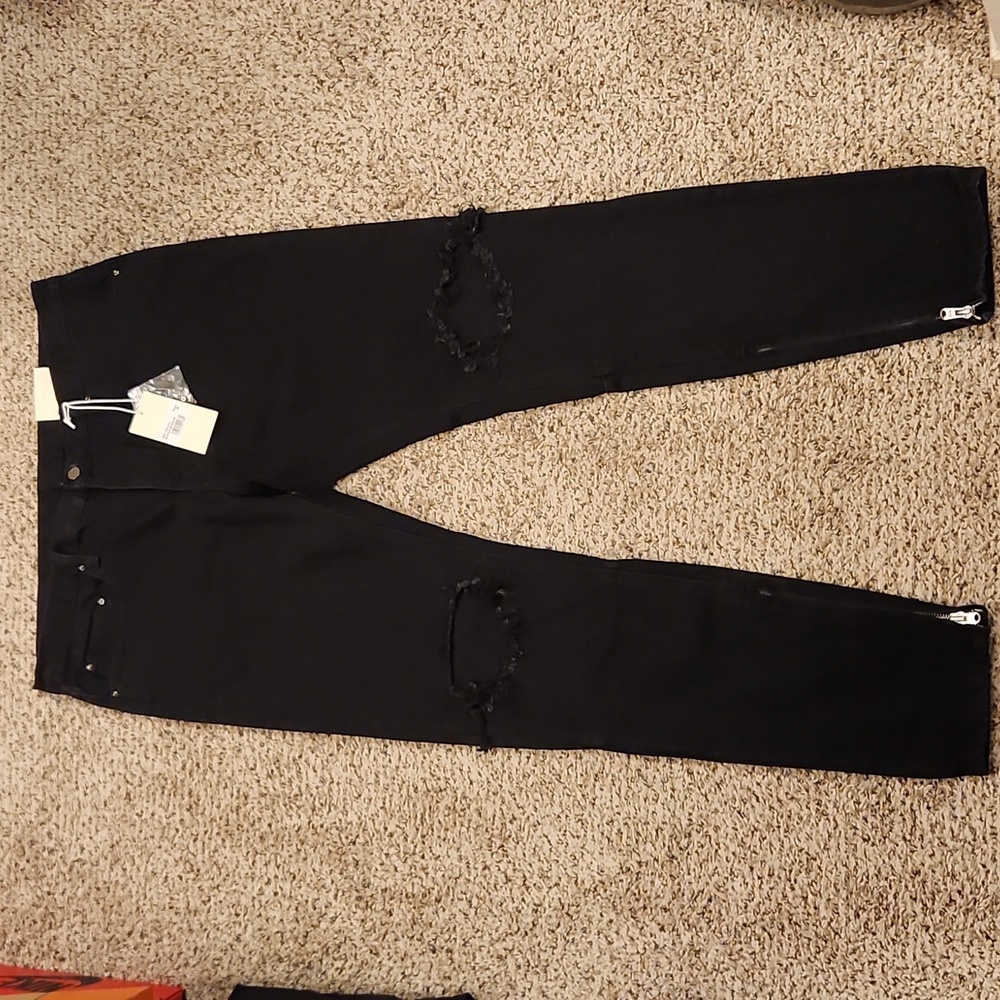 MNML M1 Black Denim with blowouts New with tags Size 38! Out if circulation